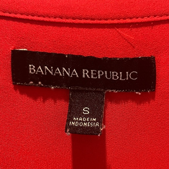 Woman’s Banana Republic small red tunic long sleeve - Picture 3 of 8